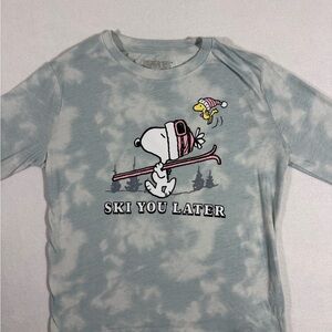 Peanuts Girls’ Tie Dye “Ski You  eUCLater” Long Sleeve Shirt Size Large 10/12